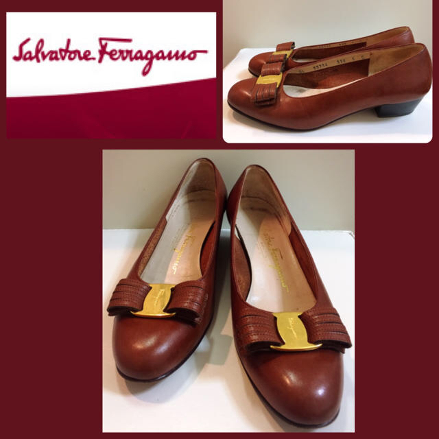 Salvatore Ferragamo(サルヴァトーレフェラガモ)のみん様専用ページです♡フェラガモ♡定番ヴァラ♡ディオール ネイビー パンプス♡ レディースの靴/シューズ(ハイヒール/パンプス)の商品写真