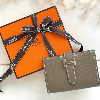 エルメス(Hermes)の未使用品☆HERMES エルメス ベアンミニ エトゥープ カードコインケース (折り財布)