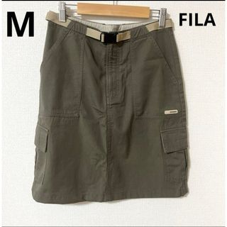 フィラ(FILA)の【991】FILA カーキ　スカート　ミニスカート　M(ミニスカート)