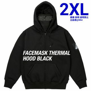 パレス(PALACE)のPALACE FACEMASK THERMAL HOOD 2XL 黒 新作(パーカー)