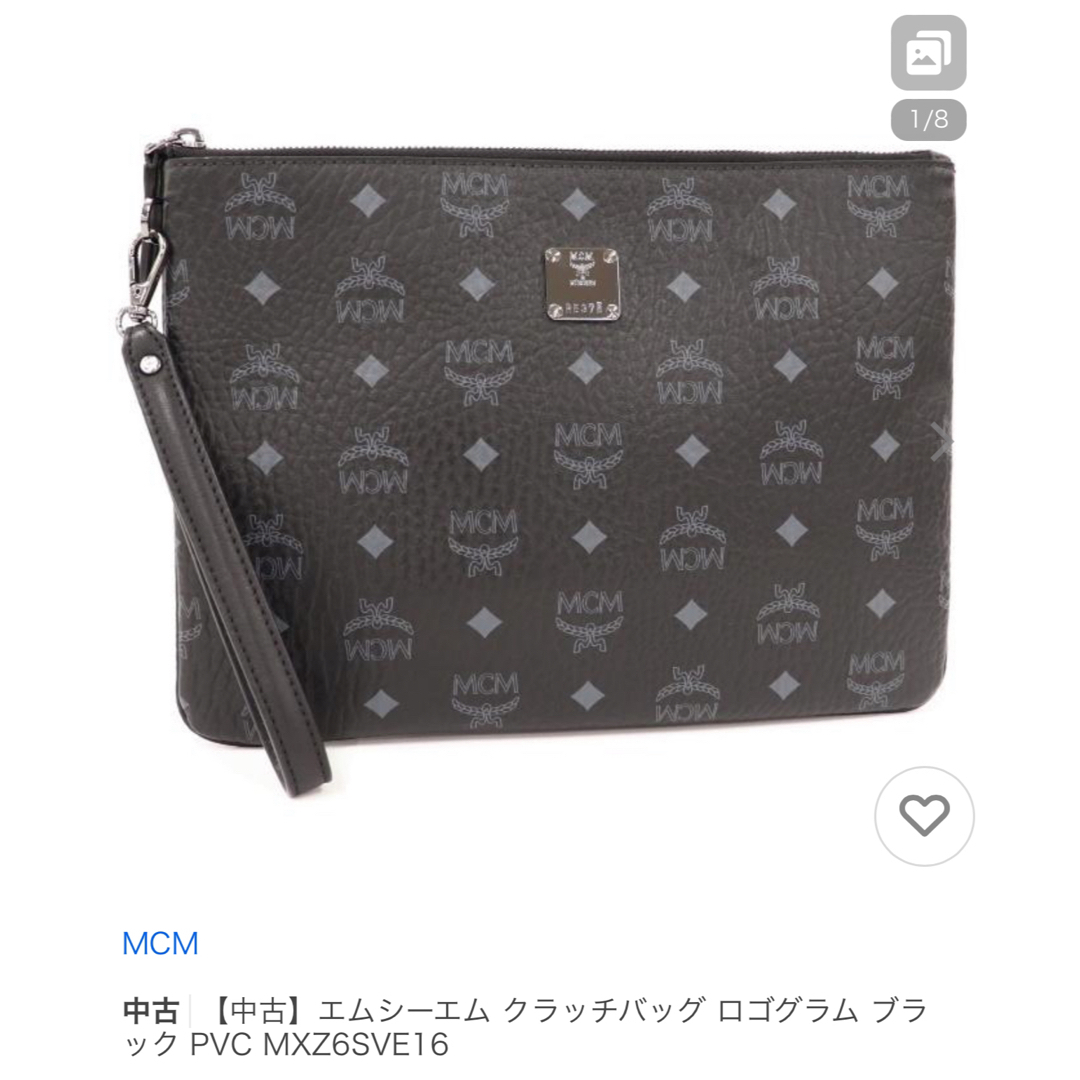 MCM(エムシーエム)のMCM MXZ6SVE16 BK001 モノグラムセカンドクラッチバッグ メンズのバッグ(セカンドバッグ/クラッチバッグ)の商品写真