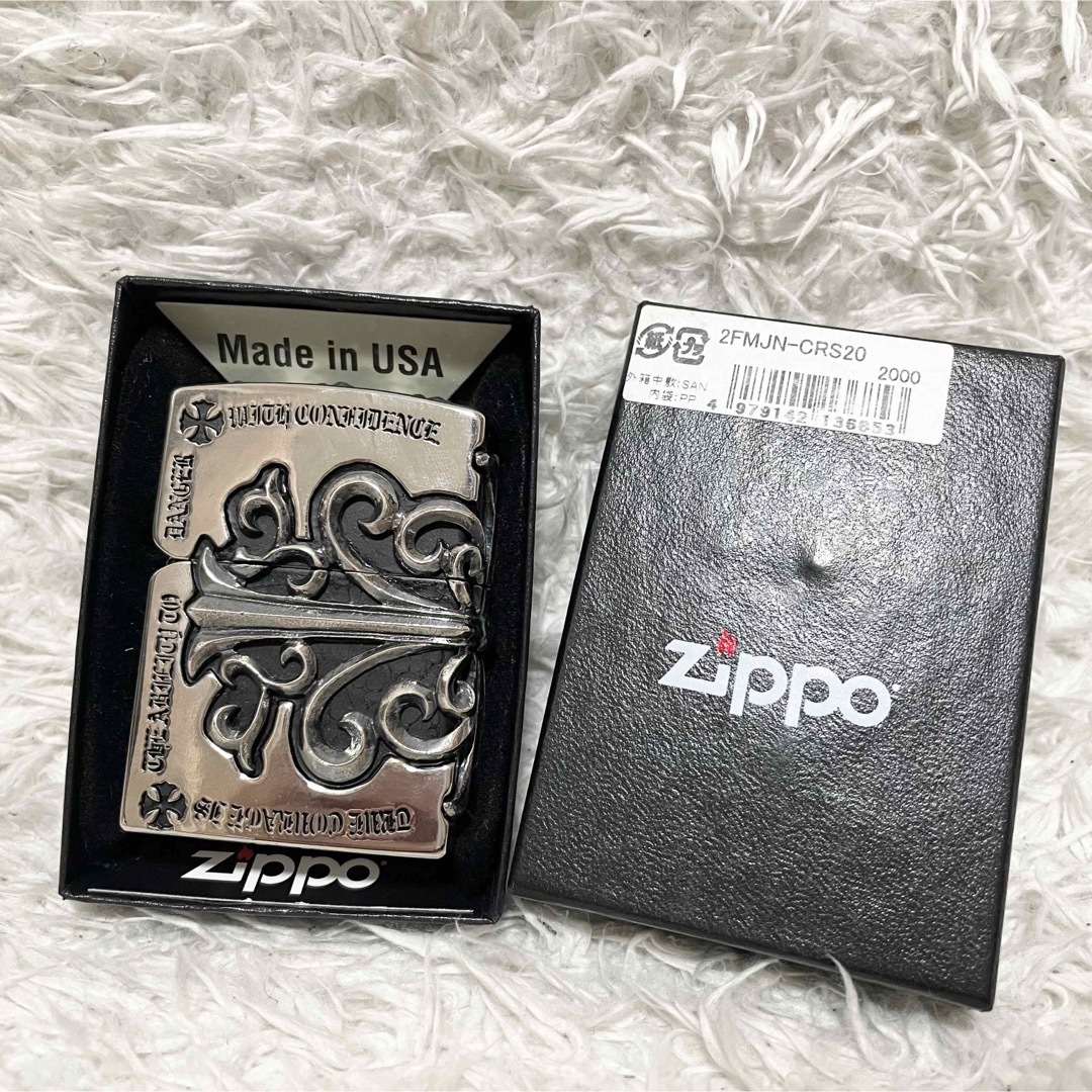 ZIPPO(ジッポー)のZIPPO  重厚メタルジャケット SVクロスメタル  ジッポー ライター メンズのファッション小物(タバコグッズ)の商品写真