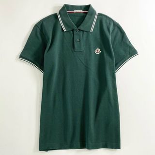 モンクレール(MONCLER)の6e19-9 未使用タグ付☆MONCLER モンクレール ロゴワッペンポロシャツ サイズS グリーン MAGLIA POLO MANICA C マリアポロマニカ メンズ(シャツ)