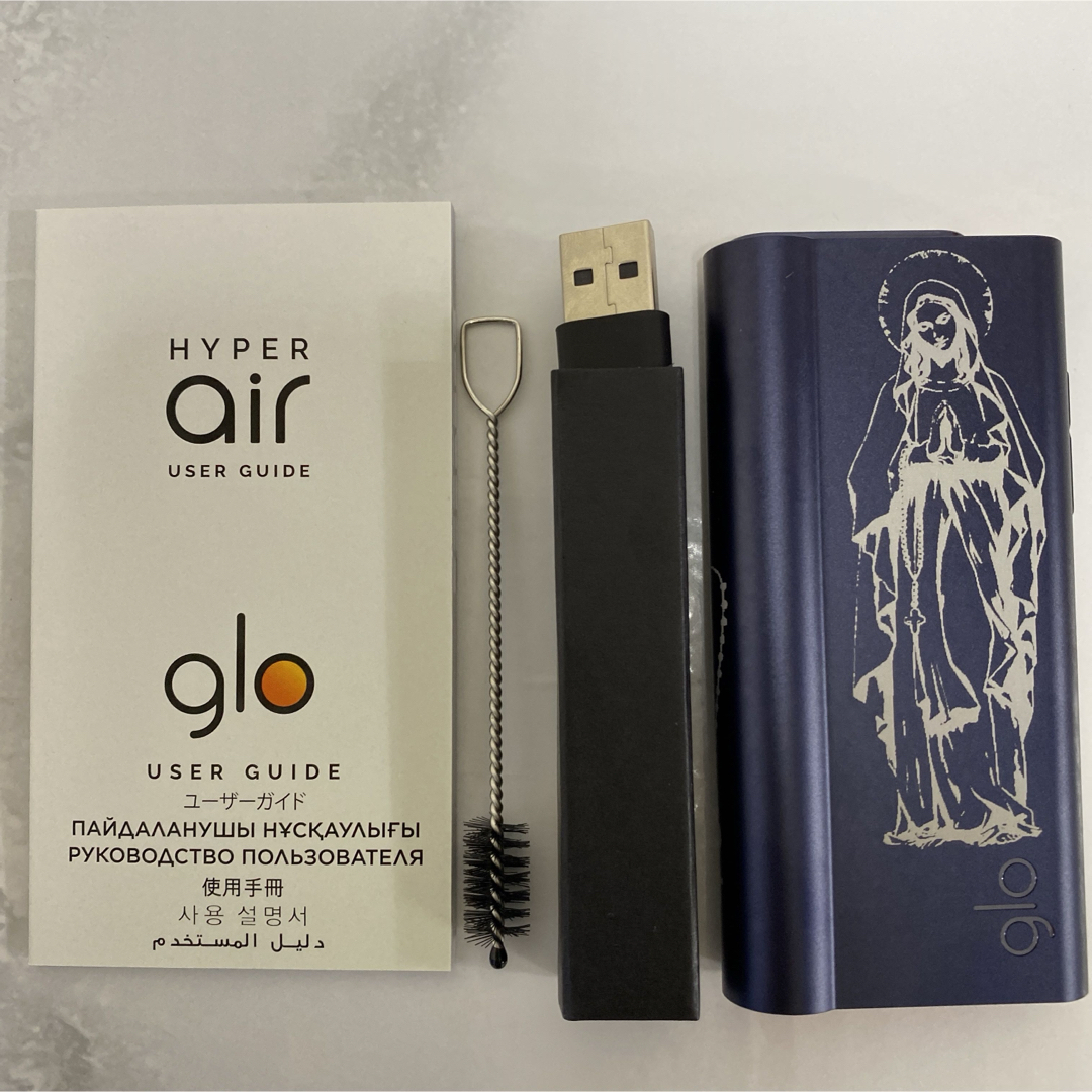 glo(グロー)のマリア レーザー加工 glo hyper air グローハイパー 本体 ネイビー メンズのファッション小物(タバコグッズ)の商品写真