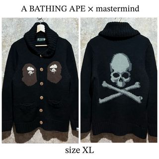 マスターマインドジャパン(mastermind JAPAN)のA BATHING APE × mastermind カウチンニット(カーディガン)