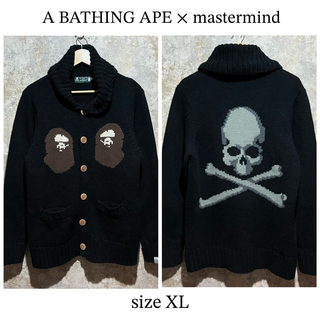 マスターマインドジャパン(mastermind JAPAN)のA BATHING APE × mastermind カウチンニット(カーディガン)