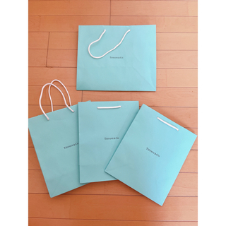 ティファニー(Tiffany & Co.)の[美品]ティファニー　ショッパー　袋　4つセット(ショップ袋)