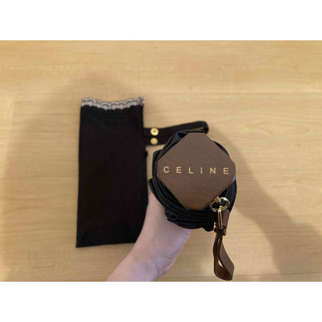 CELINE - CELINE/晴れ雨兼用の折り畳み傘/黒×刺繍の通販 by CELINE - CELINE/晴れ雨兼用の折り畳み傘/黒×刺繍の通販 by