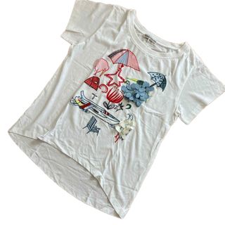 ツモリチサト(TSUMORI CHISATO)のツモリチサト　インド刺繍花モチーフTシャツ　タグ付き(Tシャツ(半袖/袖なし))