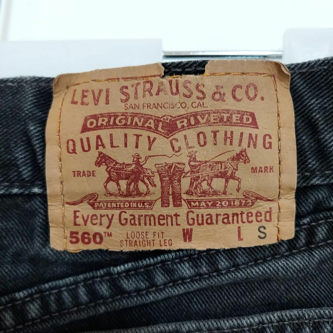 Levi's(リーバイス)のW33相当 Levi's リーバイス560 ブラックデニム 00s USA製 黒 メンズのパンツ(デニム/ジーンズ)の商品写真