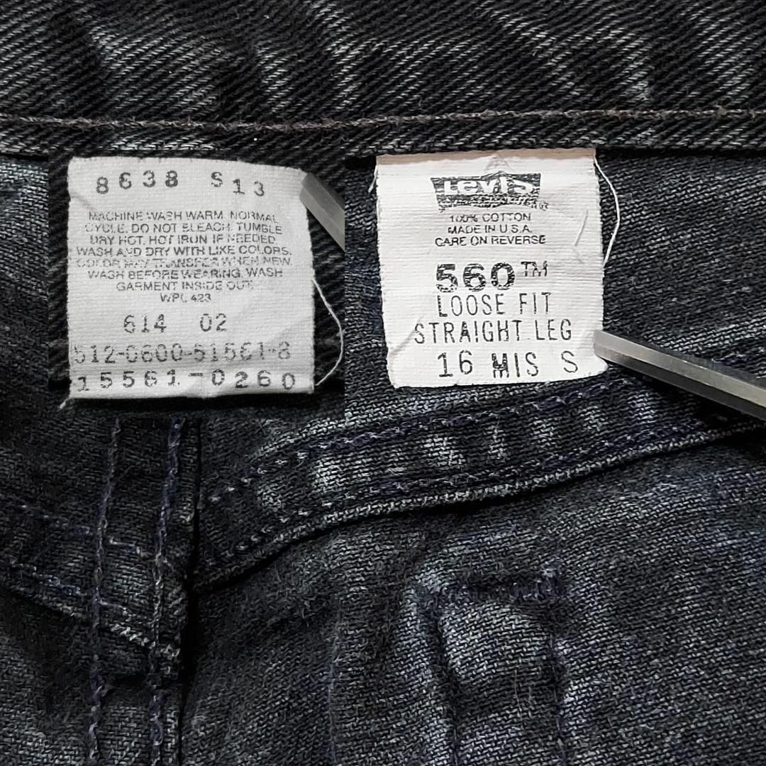 Levi's(リーバイス)のW33相当 Levi's リーバイス560 ブラックデニム 00s USA製 黒 メンズのパンツ(デニム/ジーンズ)の商品写真