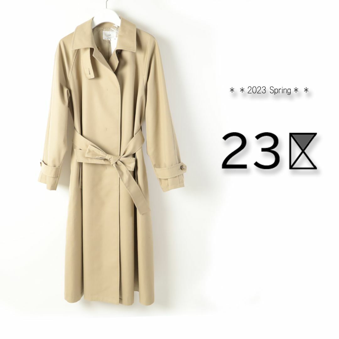 23区(ニジュウサンク)の878 新品 定番 23区 ステンカラーコート トレンチコート 36 レディースのジャケット/アウター(トレンチコート)の商品写真