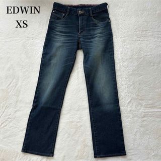 エドウィン(EDWIN)の美品EDWIN デニム ジーンズ ストレート　サイズXS  ネイビー(デニム/ジーンズ)