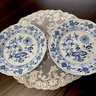 マイセン(MEISSEN)の☆お値下げ☆未使用④マイセン1級品 ブルーオニオン18cmプレート2枚(食器)