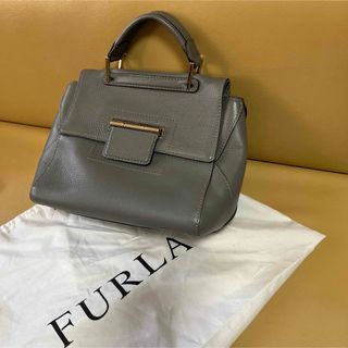 フルラ(Furla)のフルラ　レザー　ハンドバッグ　グレー　入学式　卒業式　入園式　卒園式(ハンドバッグ)