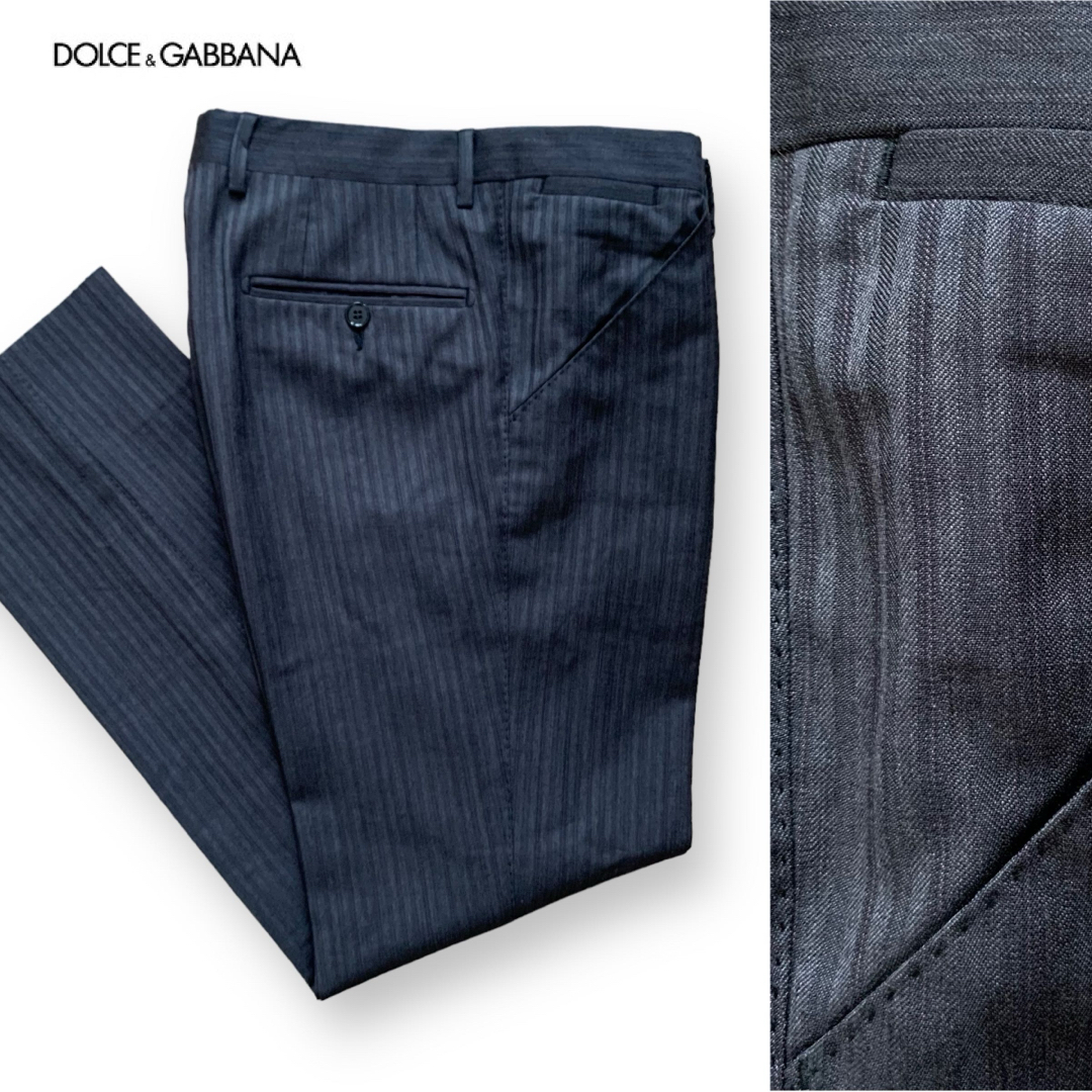 DOLCE&GABBANA(ドルチェアンドガッバーナ)のDOLCE & GABBANA/シャドーストライプ/ウールパンツ メンズのパンツ(スラックス)の商品写真