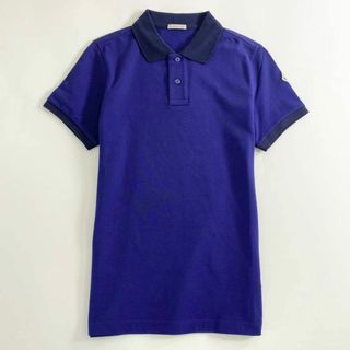 モンクレール(MONCLER)の6e19-4 未使用タグ付☆MONCLER モンクレール ロゴワッペンポロシャツ サイズS ネイビー MAGLIA POLO MANICA C マリアポロマニカ メンズ(シャツ)