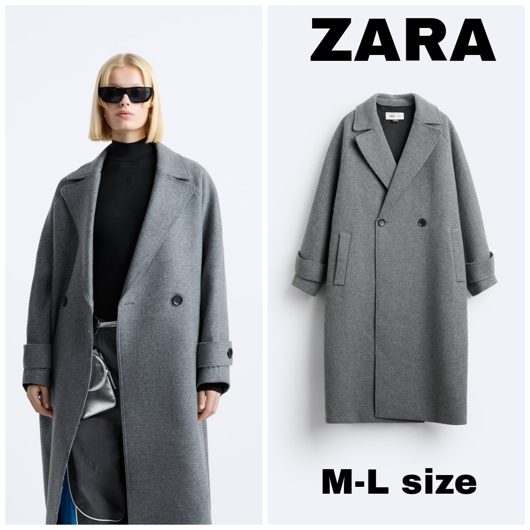 ZARA - ZARA ウールブレンドコート X MAISON SPECIAL M-Lサイズ ZARA - ZARA ウールブレンドコート X MAISON SPECIAL M-Lサイズ