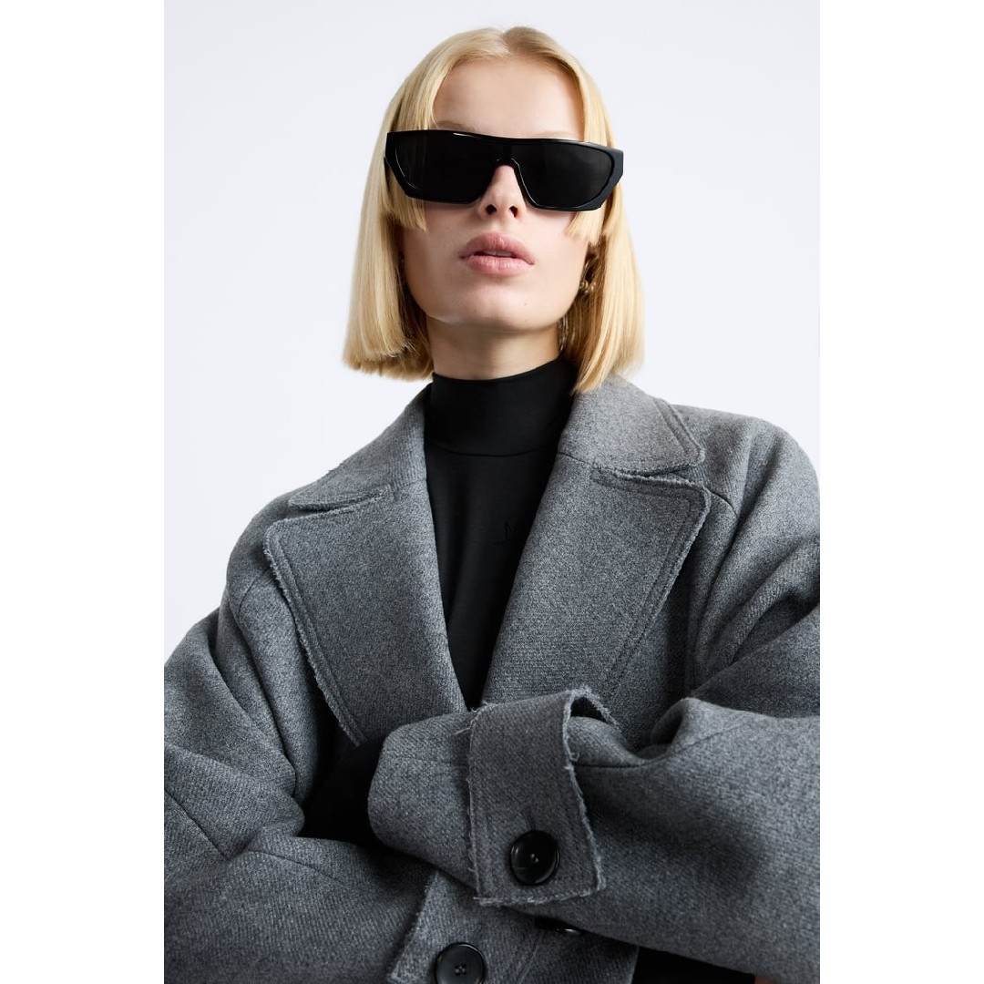 ZARA - ZARA ウールブレンドコート X MAISON SPECIAL M-Lサイズ ZARA - ZARA ウールブレンドコート X MAISON SPECIAL M-Lサイズ