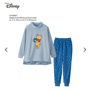 Disney - 【Disney】 フリースパジャマ  プーさん(ブルー系)  大きいサイズ