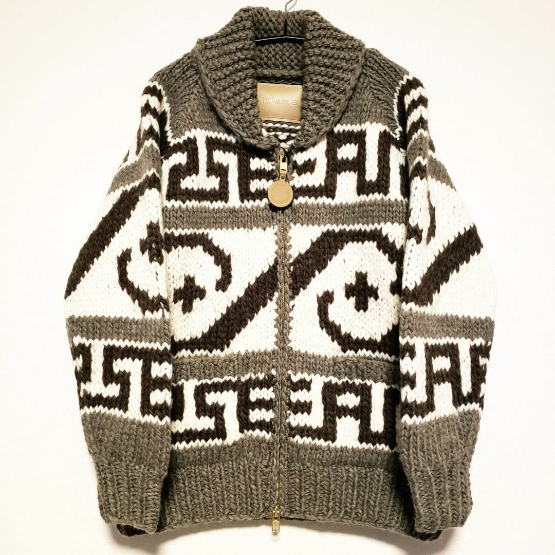 WIND AND SEA(ウィンダンシー)のWIND AND SEA COWICHAN KNIT OUTER BEIGE L メンズのトップス(ニット/セーター)の商品写真