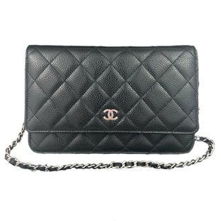 シャネル(CHANEL)の新品 CHANEL シャネル マトラッセ ブラック チェーンウォレット 長財布 キャビアスキン(ショルダーバッグ)