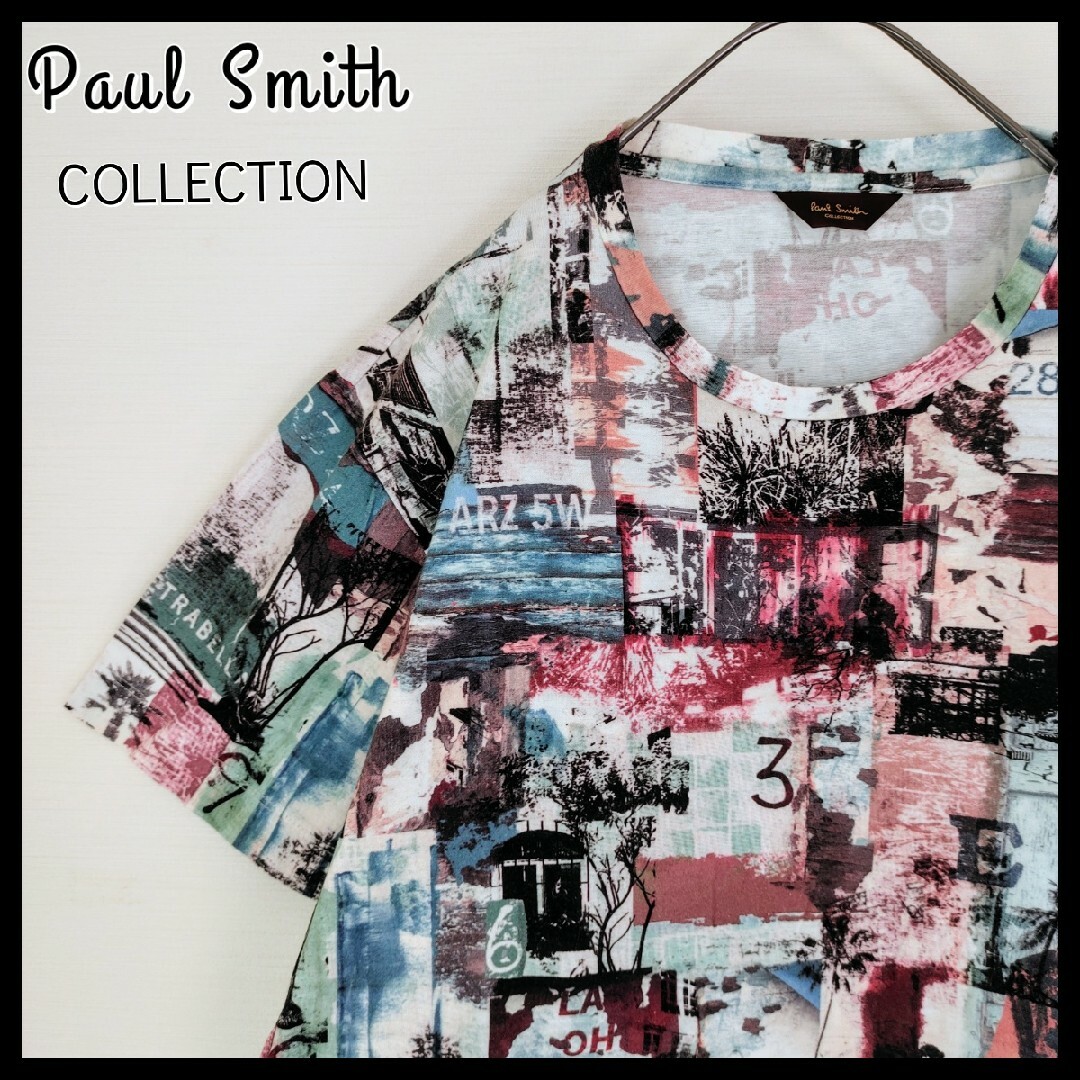 【希少デザイン】ポールスミス☆ハイセンスな総柄Tシャツ　マルチカラー　人気　半袖