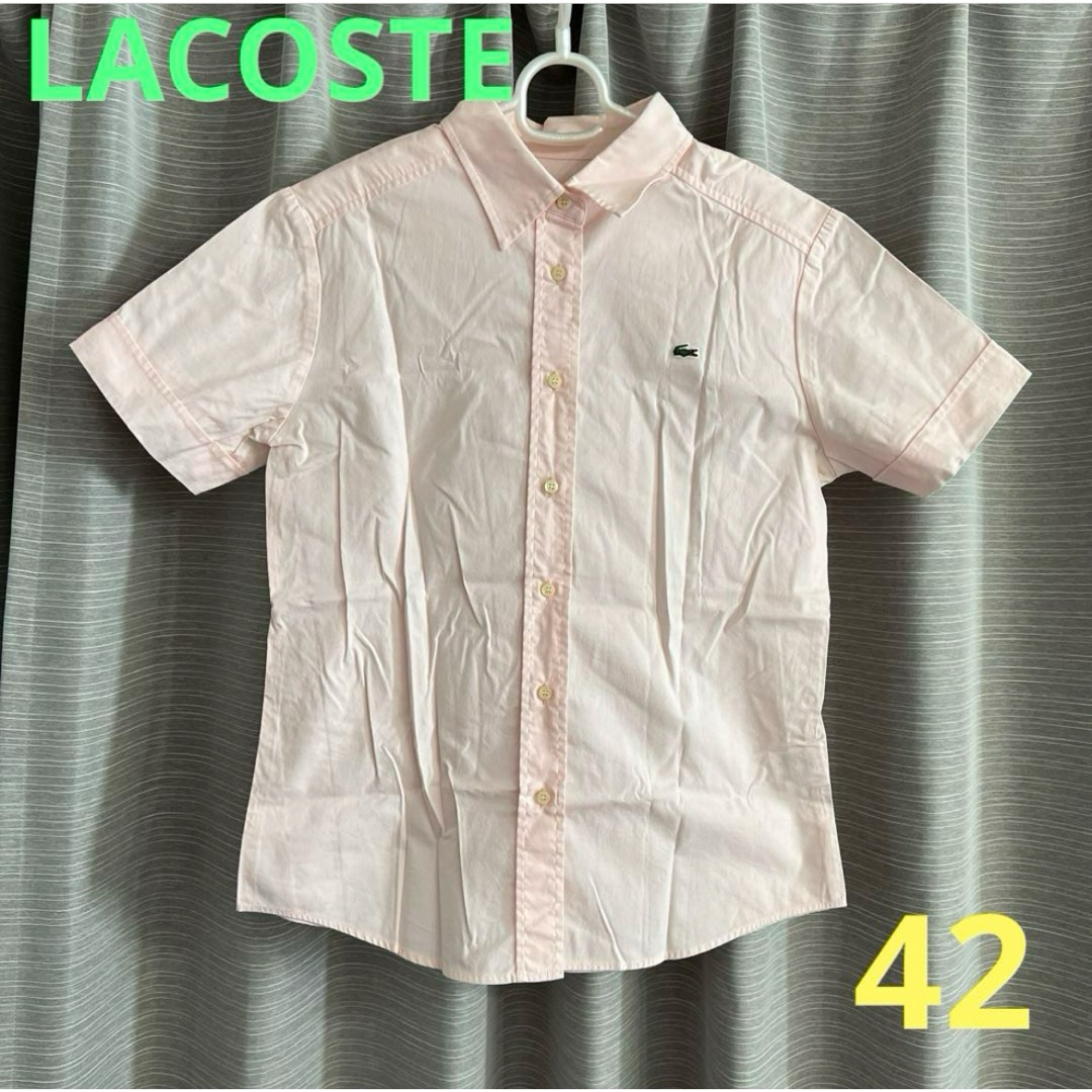 LACOSTE(ラコステ)のLACOSTE 半袖　Yシャツ　レディース　42 レディースのトップス(シャツ/ブラウス(半袖/袖なし))の商品写真