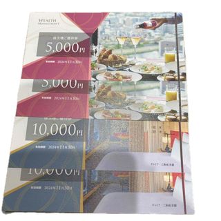 ウェルスマネジメント株主優待券30000円分(宿泊券)