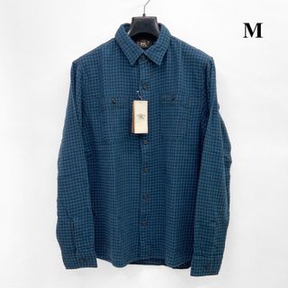 ダブルアールエル(RRL)の23FW 新品 RRL ダブルアールエル チェック インディゴ ワークシャツ M(シャツ)