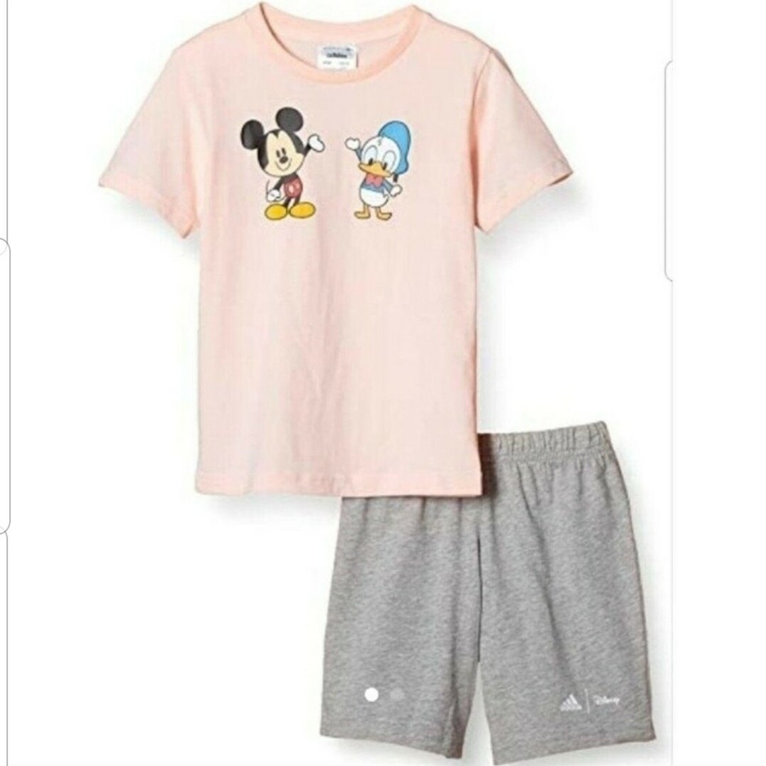 adidas(アディダス)のadidasアディダス×ディズニー　75cm　半袖Tシャツ＋パンツ　定3289円 キッズ/ベビー/マタニティのベビー服(~85cm)(Ｔシャツ)の商品写真