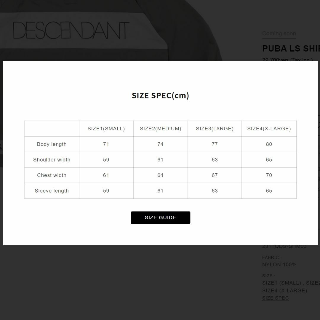 DESCENDANT(ディセンダント)のDESCENDANT PUBA LS SHIRT XL シャツ 西山徹 TET メンズのトップス(シャツ)の商品写真