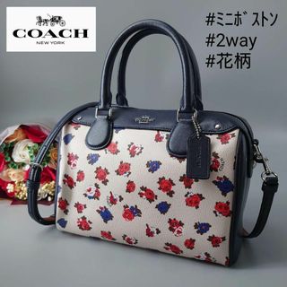 コーチ(COACH)のコーチ ミニ ベネット 2way ボストンバッグ 花柄 ネイビー F57627(ショルダーバッグ)