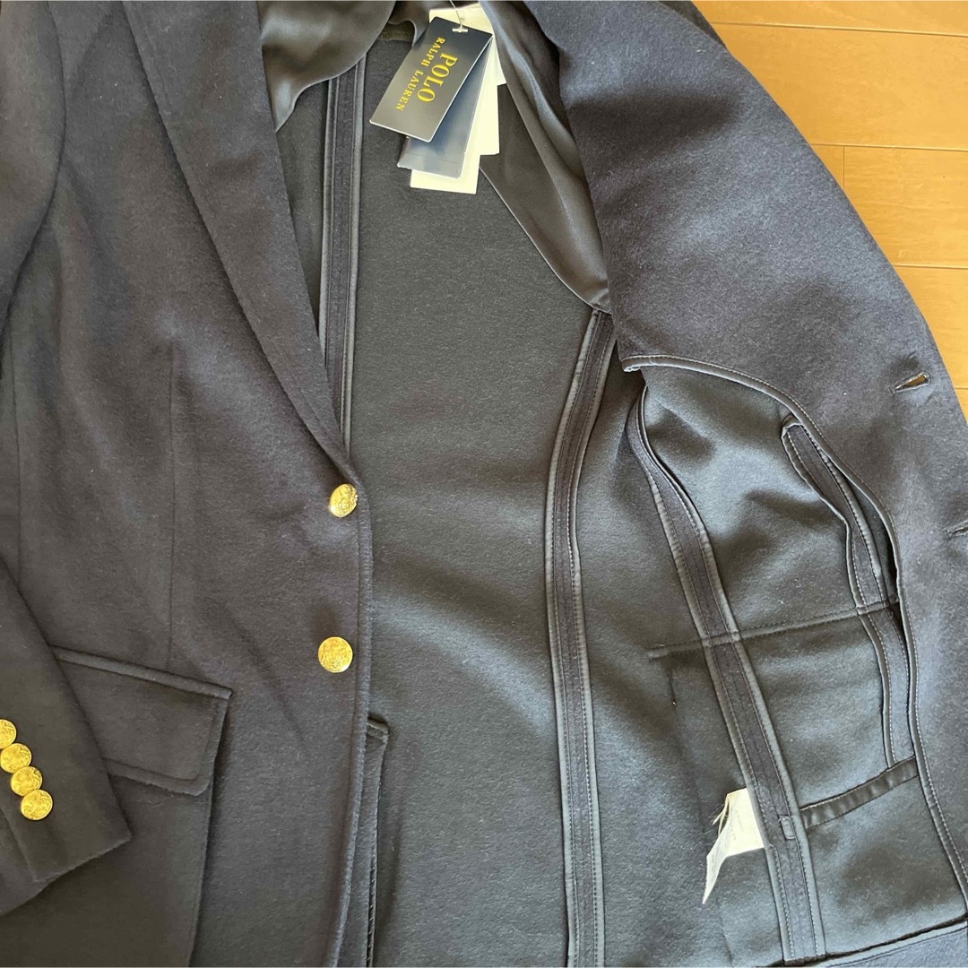 POLO RALPH LAUREN(ポロラルフローレン)の新品タグ付き　ラルフローレン　金ボタンジャケット　ネイビー　０ レディースのジャケット/アウター(テーラードジャケット)の商品写真