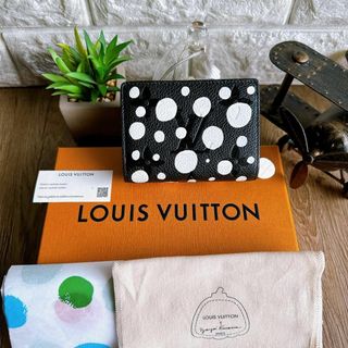 ルイヴィトン(LOUIS VUITTON)の◇ルイヴィトン◇草間彌生 アンプラント ポルトフォイユ クレア ノワール×ブロン(財布)