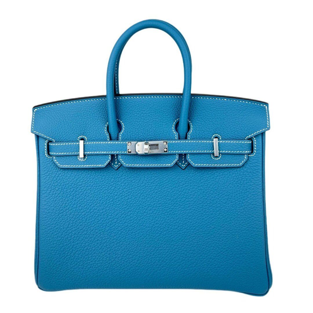 Hermes(エルメス)の新品未使用 B刻 HERMES エルメス Birkin25 バーキン25 Bleu jean ブルージーン PHW シルバー金具 レディースのバッグ(ハンドバッグ)の商品写真