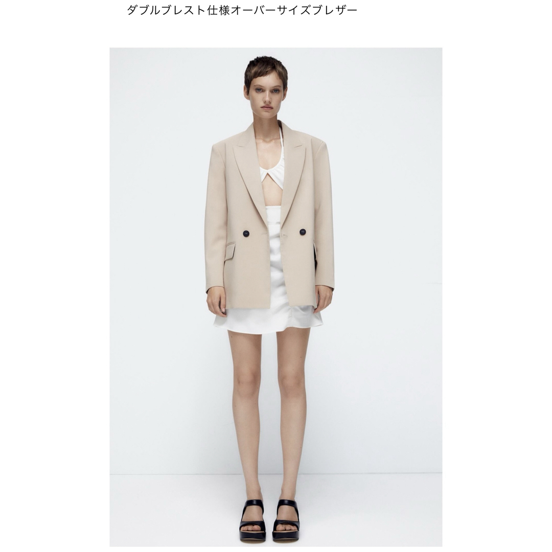 ZARA - ZARA ダブルブレスト仕様オーバーサイズブレザーの通販 ZARA - ZARA ダブルブレスト仕様オーバーサイズブレザーの通販