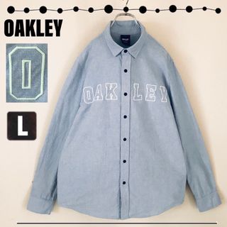 オークリー(Oakley)のOAKLEY オークリー★刺繍ロゴ★オックスフォードシャツ★長袖★メンズL(シャツ)