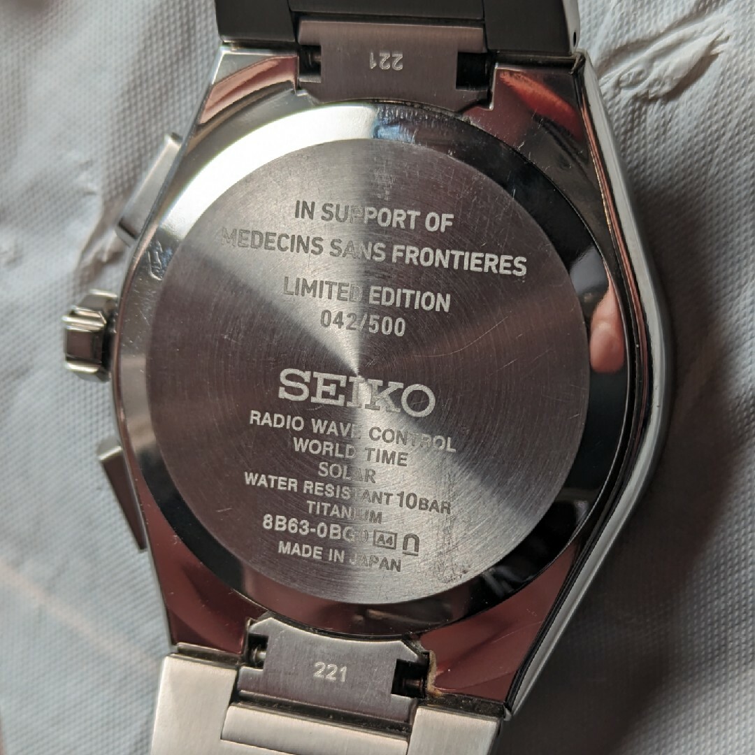 SEIKO(セイコー)の美品 セイコー アストロン ネクスター 国境なき医師団 SBXY059 メンズの時計(腕時計(アナログ))の商品写真