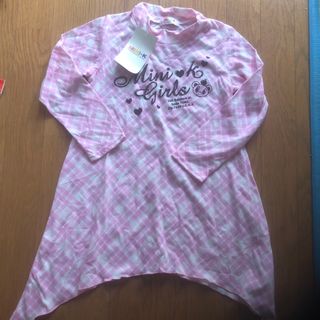 ミニケー(MINI-K)の新品　ミニケー　ロンT チュニック　女の子　120(Tシャツ/カットソー)