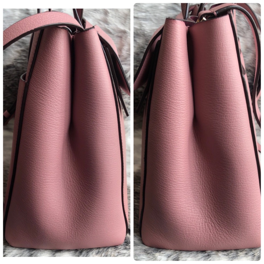 kate spade new york(ケイトスペードニューヨーク)の【used】バッグ　ピンク　リボン　ハンドバッグ　ショルダーバッグ　ブランド　２ レディースのバッグ(ショルダーバッグ)の商品写真