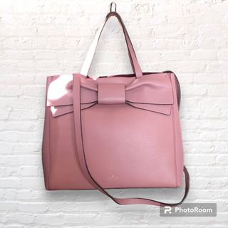 ケイトスペードニューヨーク(kate spade new york)の【used】バッグ　ピンク　リボン　ハンドバッグ　ショルダーバッグ　ブランド　２(ショルダーバッグ)