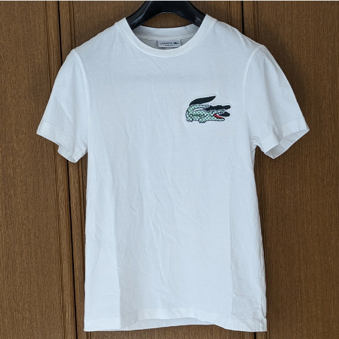 LACOSTE(ラコステ)のLACOSTE ラコステ　ダブルクロックエンブレム　半袖Tシャツ　Sサイズ　白色 メンズのトップス(Tシャツ/カットソー(半袖/袖なし))の商品写真