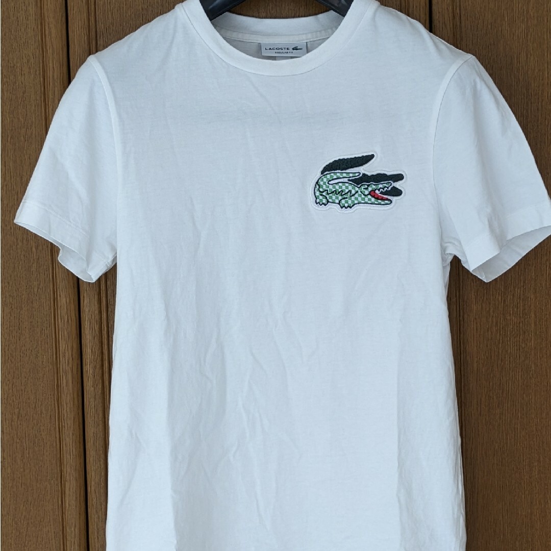 LACOSTE(ラコステ)のLACOSTE ラコステ　ダブルクロックエンブレム　半袖Tシャツ　Sサイズ　白色 メンズのトップス(Tシャツ/カットソー(半袖/袖なし))の商品写真