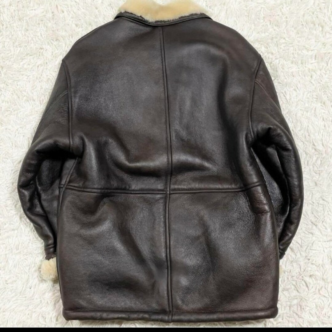 美品 リアルムートンコート ジャケット B-3 羊革 本革 メンズのジャケット/アウター(レザージャケット)の商品写真