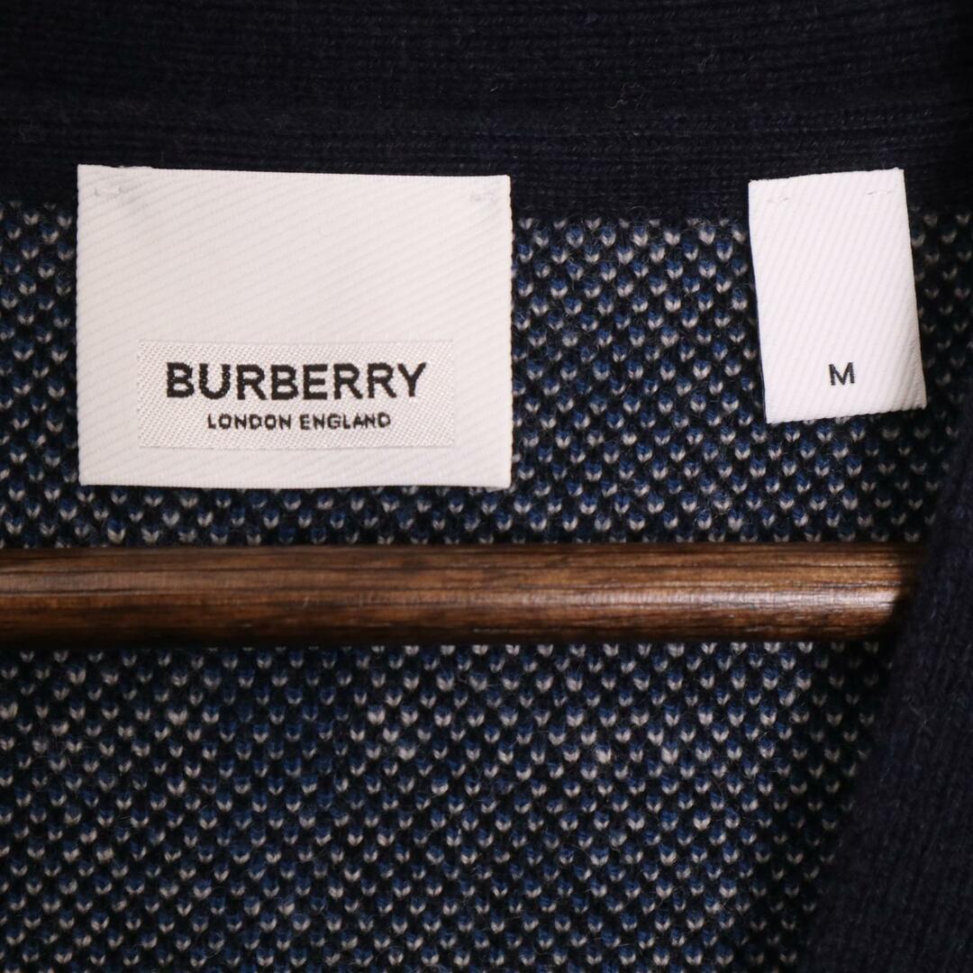 BURBERRY(バーバリー)のバーバリー ﾌﾞﾙｰ×ﾎﾜｲﾄ 8059088 ﾁｪｯｸ ｳｰﾙｶｼﾐｱ ｼﾞｬｶｰﾄﾞ M メンズのトップス(カーディガン)の商品写真