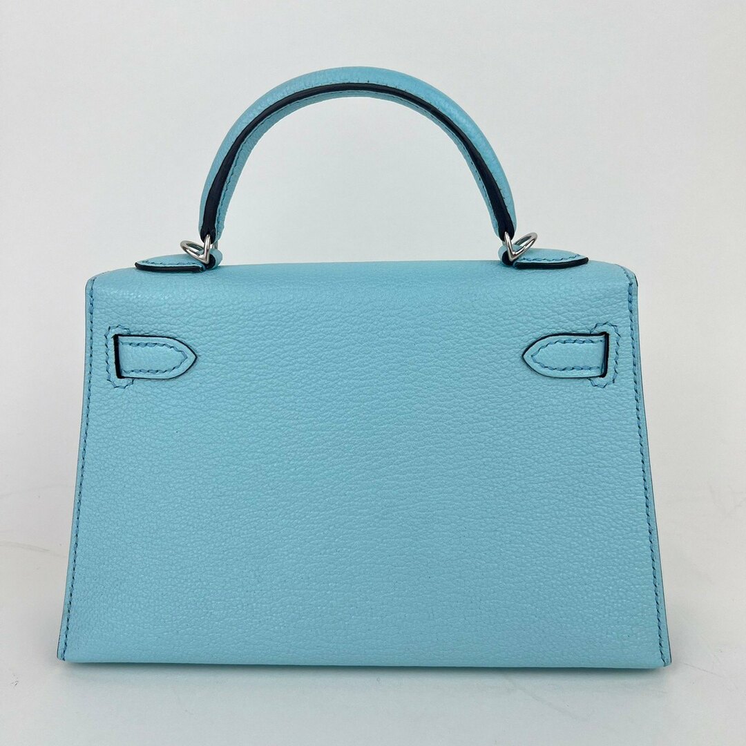 Hermes(エルメス)の新品未使用 B刻 HERMES エルメス Mini Kelly ミニケリー Bleu zephyr ブルーゼフィール PHW シルバー金具 レディースのバッグ(ショルダーバッグ)の商品写真