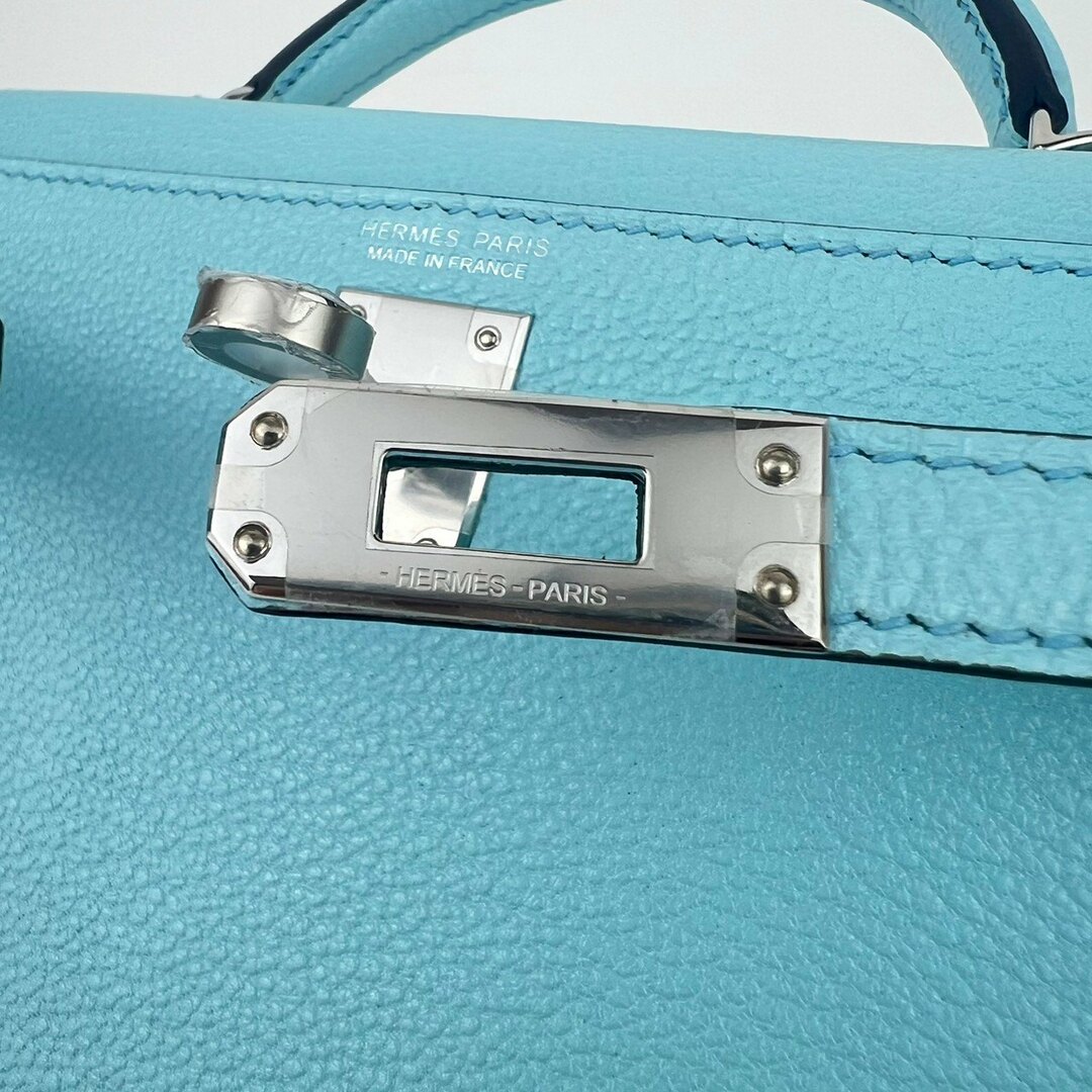 Hermes(エルメス)の新品未使用 B刻 HERMES エルメス Mini Kelly ミニケリー Bleu zephyr ブルーゼフィール PHW シルバー金具 レディースのバッグ(ショルダーバッグ)の商品写真