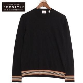 バーバリー(BURBERRY)のバーバリー 8009151 黒 ストライプ ニットセーター S(ニット/セーター)