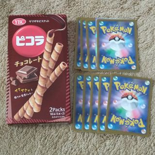 ピコラ チョコ味1箱+ポケカ10枚(菓子/デザート)